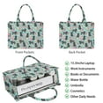 thumbnail image 2 of Large Capacity Tote Bag,Bichon Dog Blue Florals Handbag Fashion Luxury Tote Bag,15.7"x13"x 5.1" Inches,Laptop Compatible, 2 of 6