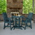 thumbnail image 2 of Highwood's 36" Round 3-pc Weatherly Dining Set - Counter Height, Outdoor, Eco-friendly, Synthetic Wood, 2 of 8