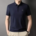 thumbnail image 4 of Men's Summer Seamless Thin Polo Collar Short Sleeve Casual Polo Shirt, 4 of 10