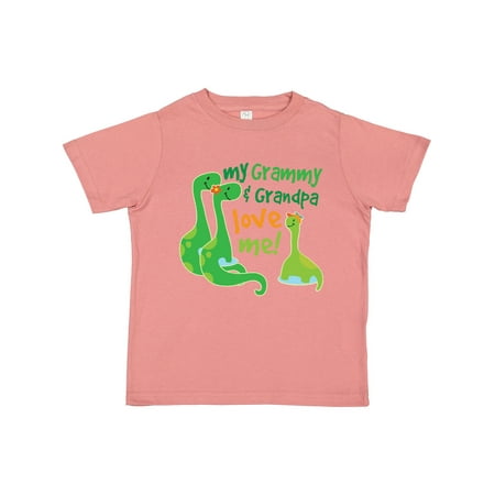 

Inktastic My Grammy and Grandpa Love Me Grandson Dinosaur Gift Toddler Boy Girl T-Shirt
