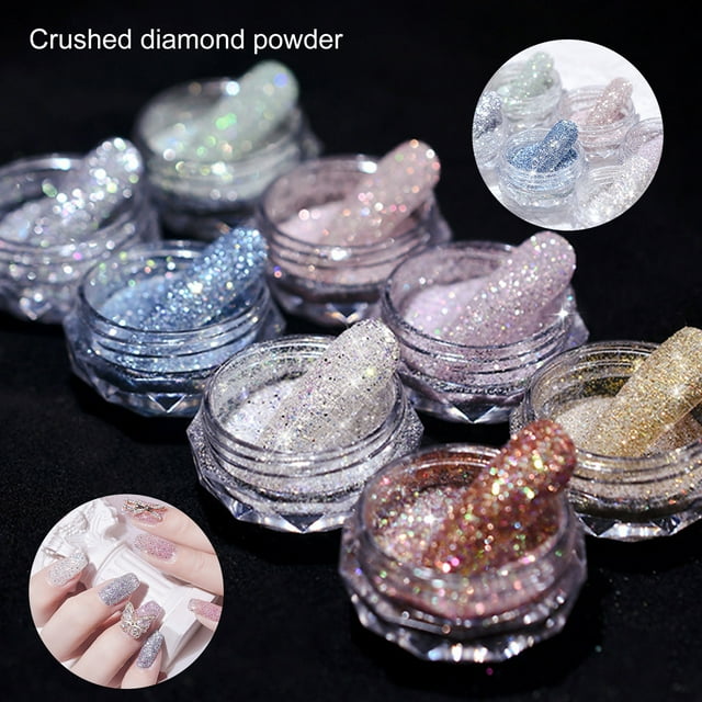 Nail Powder Long Lasting Holographic DIY Mirror Effect Nail Glitter Powder for Manicure