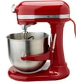thumbnail image 3 of KitchenAid Commercial Series 8 qt Stand Mixer, Empire Red with Flat Beater, Dough Hook, Whip, 3 of 5