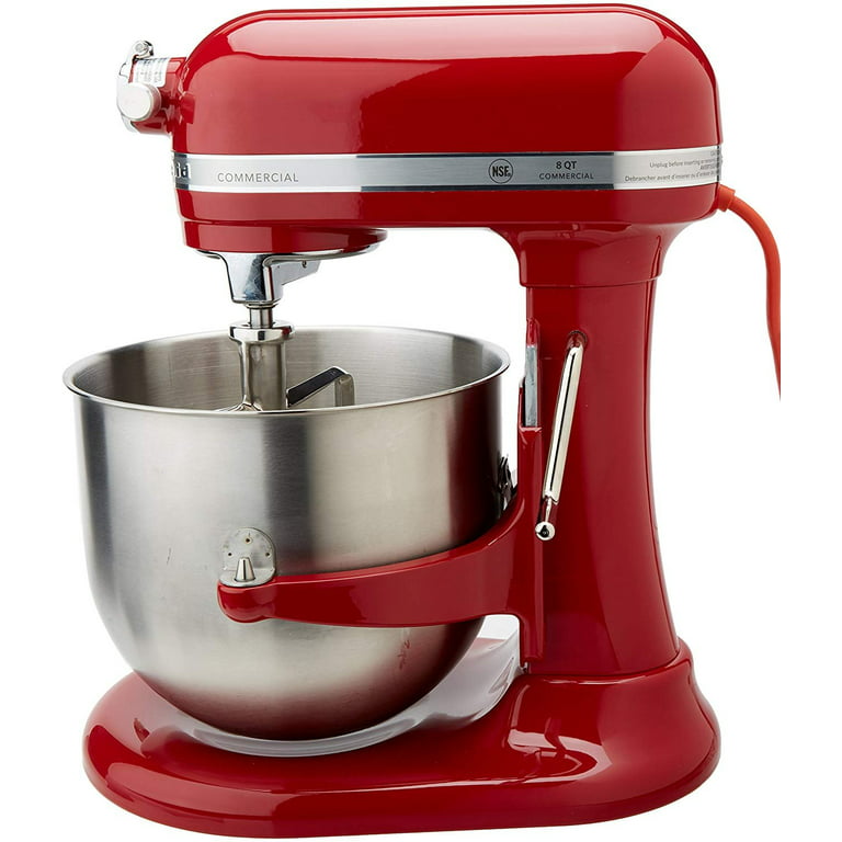 KitchenAid Commercial Series 8-Qt Bowl Lift Stand Mixer Empire Red