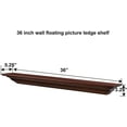 thumbnail image 5 of WELLAND Pine Wood Corona Crown Molding Floating Wall Photo Ledge Shelves Fireplace Mantel Shelf, 36 inch, Mahogany Brown Finished, 5 of 8