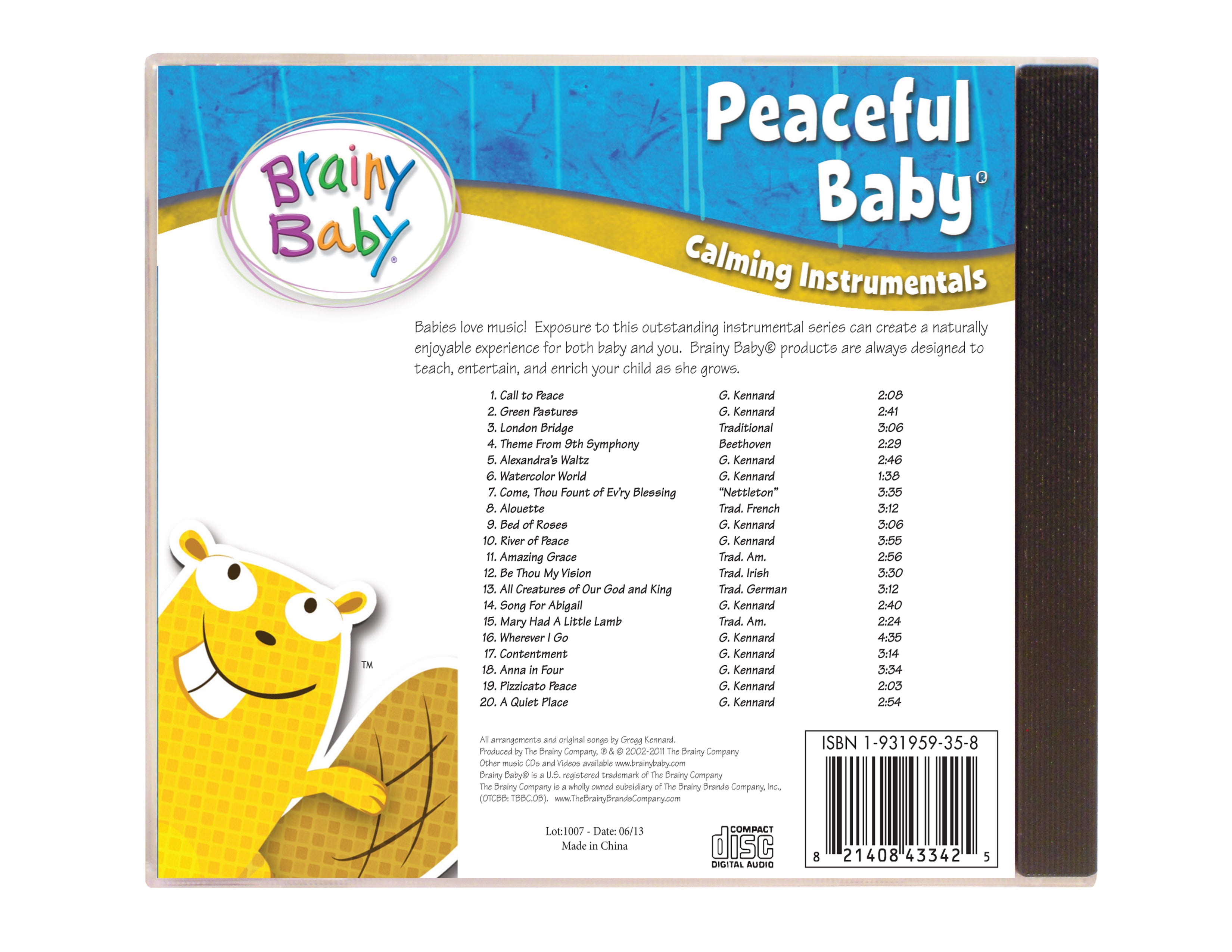 Brainy Baby Peaceful Baby Music CD: Calming Traditional and