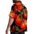 thumbnail image 3 of tomato Men's Casual Poplin Button Down Short Sleeve Shirts for Summer Beach - Unisex, 3 of 6