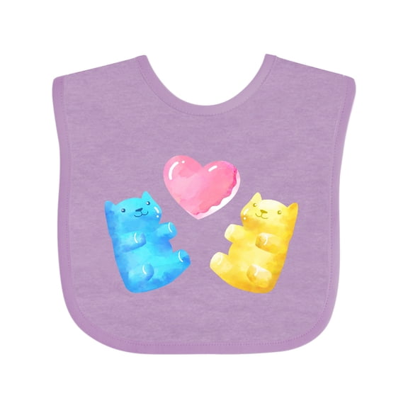 Inktastic Cute Gummy Bears and Heart Boys or Girls Baby Bib
