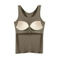 thumbnail image 3 of Women's Tanks & Seamless Ribbed with Built-In Bra Support for Daily Layering and Casual Wear Soft Stretch Tank Top for All Seasons, 3 of 4