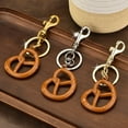 thumbnail image 5 of tegongse Fashionable Cookie Pendant Bag Charm Simulation Biscuit Shape Key Holder Unique Fashion Statement Keychain for Daily Use, 5 of 16