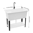 thumbnail image 4 of Large Kitchen Sink Freestanding PP Restaurant Laundry Sink with Soap Dispenser, 4 of 12
