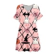 thumbnail image 5 of SELONE Halloween Pajamas Women Nightgown Plus Size Short Sleeve Dress Hat Pumpkin Ruffle Dress Gift for Wife Nightshirts, 5 of 5