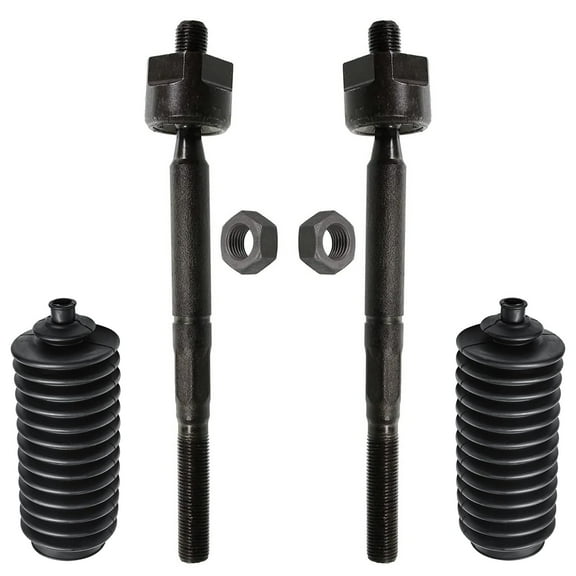 Detroit Axle - Front 4pc Tie Rods Kit for 95-00 Lexus LS400, 2 Inner Tie Rod Links 2 Boots   Bellows w/Locking C-Clamps 1995 1996 1997 1998 1999 2000 Replacement
