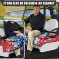 thumbnail image 5 of Whosucclay Patriotic Star Pattern Golf Cart Seat Cover, Anti-Fade Durable With 4 Storage Pockets Golf Cart Seat Protector for EZGO Club Car Yamaha, 52.36" x 32.28", 5 of 7