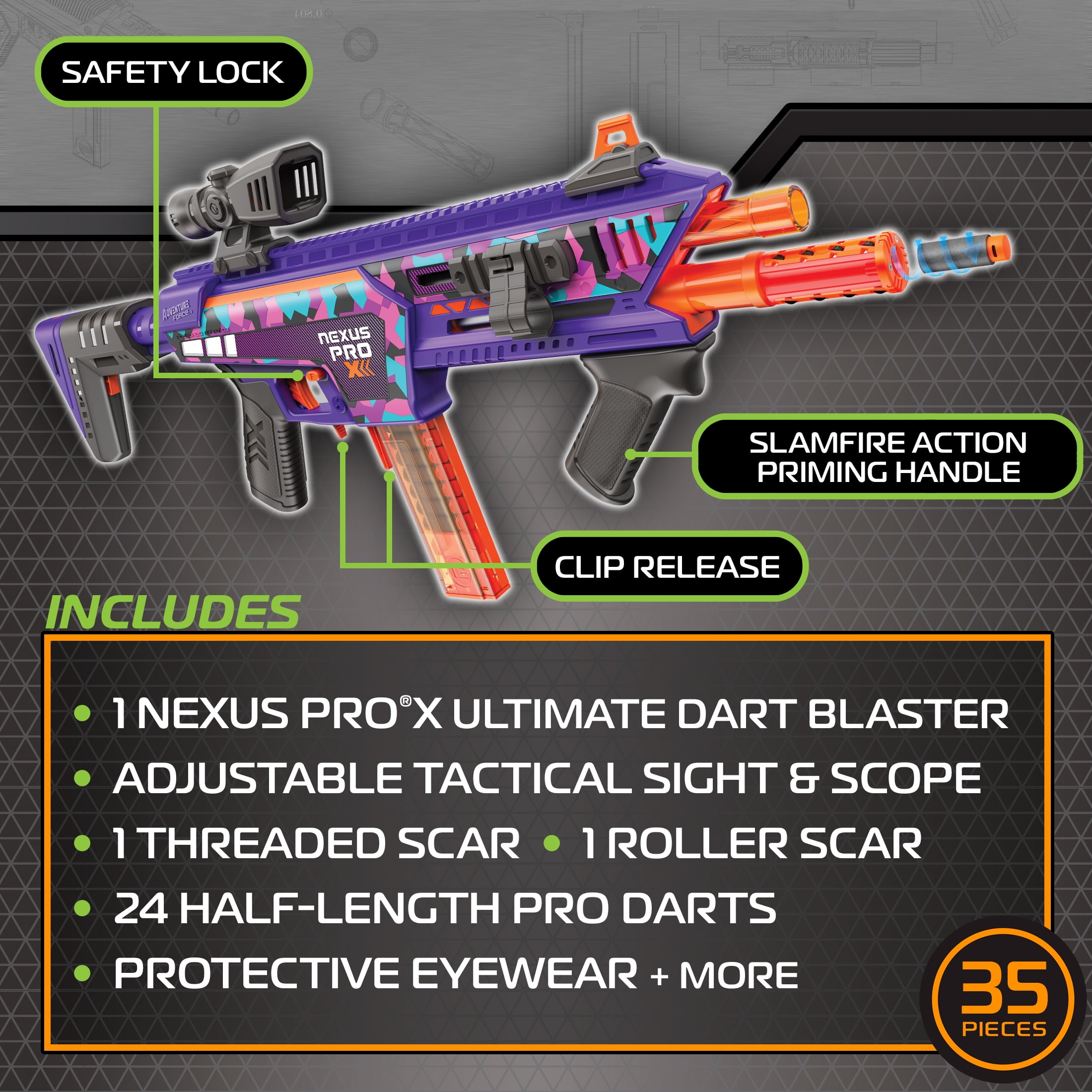Free Shipping! Adventure Force Tactical Strike Nexus Pro X Foam