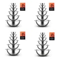 thumbnail image 3 of NutriChef 6 Piece Stainless Steel Home Kitchen Mixing Serving Bowl Set (4 Pack), 3 of 8
