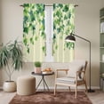 thumbnail image 6 of Country Leaves Kitchen Curtains 63 Inch Length, Green Leaf Branches Vine Botanical Rustic Tiers Curtains for Living Room Berdoom Bathroom, Light Filtering Drapes Window Treatment 2 Panels 42"Wx63"L, 6 of 8