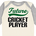 thumbnail image 4 of Inktastic Future Cricket Player Boys Long Sleeve Baby Bodysuit, 4 of 5