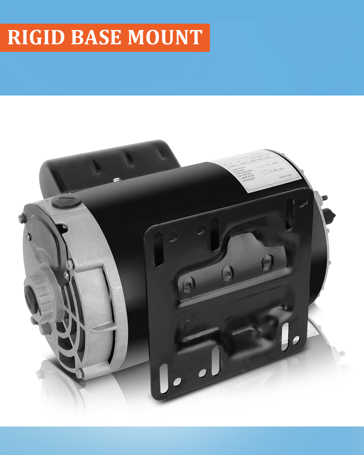 HP SPL Air Compressor Motor 3450RPM Single Phase Electric Motor 56 Frame  208-230V 5/8