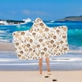 thumbnail image 6 of joogoo Cartoon Dogs and Paw Kids Hooded Beach Towel Baby Bath Towel 23.5"x50", 6 of 7