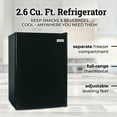 thumbnail image 5 of Igloo 2.6 cu ft Mini Refrigerator, Single Door Mini Fridge With Freezer and 2 Shelves, Black, 5 of 7