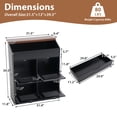 thumbnail image 3 of JOIVI Large Potato Storage Bin, 31'' Bread Storage Wood Bin with Removable Drawer & Mesh Doors, Onion Organizer & Vegetable Organization Cabinet for Kitchen, Black, 3 of 10