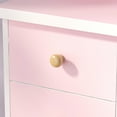thumbnail image 2 of Multifunctional Computer Armoire Hutches, Vanity Set Makeup Dressing Table with Mirror and 5 Drawers for Bedroom, Pink, 2 of 7