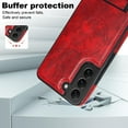 thumbnail image 4 of for Samsung Galaxy S22 Plus PU Leather Back Case, Built-in Invisible Stand [Compatible with Magsafe] Protective Slim Kickstand Anti-fall Phone Cover Compatible with Samsung Galaxy S22 Plus, Winered, 4 of 8