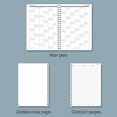 thumbnail image 3 of POPRUN 2026 Daily Planner (Jan.26-Dec.26), 8.5" x 12" Wire-Bound Hard Cover, One Page A Day Agenda 2026 Hourly Appointment Book with Inner Pocket, 100GSM Ivory Paper - Midnight Green, 3 of 7