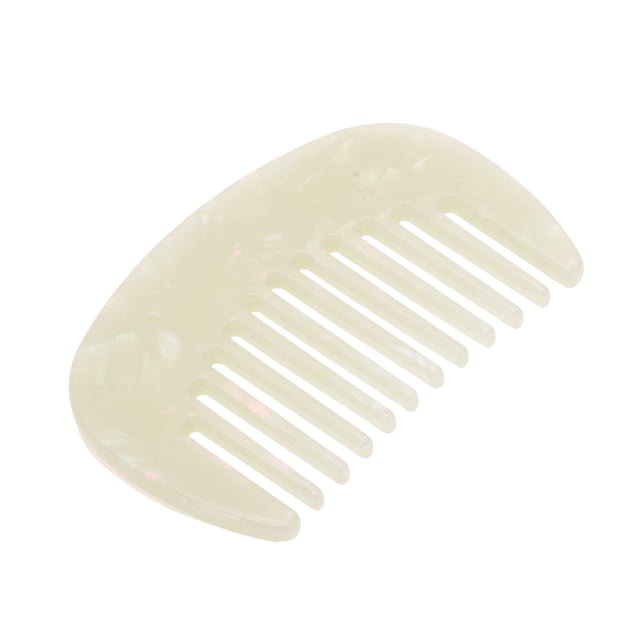 Peine de Cabello de Bargains Únicos Peine de Dientes Anchos Anti-Estático de Tamaño de Bolsillo para Desenredar Cabello Rizado Grueso Blanco Sirena
