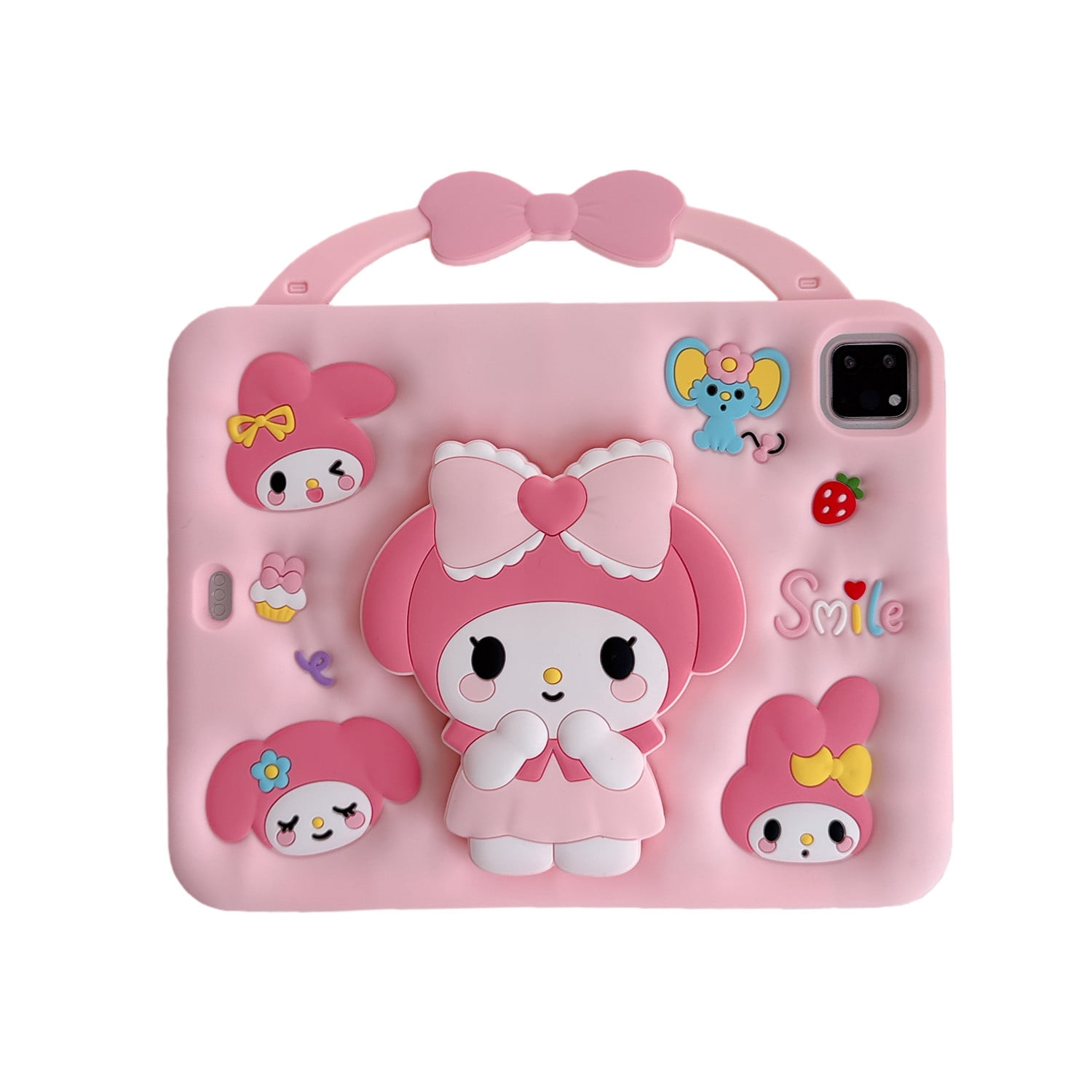 Cartoon Cute Kids Tablet Case For iPad Mini 1 2 3 4 5 6 7 Air 11 6 Pro 10.2 10.9 inch iPad Air 11inch M3 (2025) / Samsung Samsung A9 A11Plus 8.7/10.95 Silicone Pink My Melody Bracket Tablet Cover