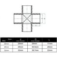 thumbnail image 4 of 10pcs 4 Way 20mm PVC Cross Connector for Heavy Duty Greenhouse Frame Construction, 4 of 4