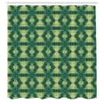 thumbnail image 2 of Ambesonne Geometric Shower Curtain, Psychedelic 3D Cubes Art, 69"Wx70"L, Jade Green Khaki and Grey, 2 of 4