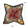 thumbnail image 5 of Fairnull Square Scarf Flower Design Best Gift Polyester Flower Printing Square Scarf for Outdoor, 5 of 8