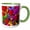 Green/White, variant on 3drose, Heart Abstract with Pretty Colored Background, 11oz Magic Transforming Mug