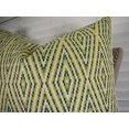 thumbnail image 2 of Thomas Collection Emerald Green Cream Diamond Luxury Sofa Pillow - 11136, 2 of 5
