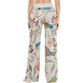 thumbnail image 4 of Women's Pajama Pants Cartoon Birds Comfy Stretch Sleepwear Essentials womens Lightweight Lounge Terry Pajama Pant, X-Large, 4 of 7
