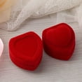 thumbnail image 5 of 1-10pcs Velvet Red Heart Shape Ring Boxes Jewelry Mini Case Earrings Display Holder Gift Couple Wedding Ring Container Wholesale 10pcs-clear, 5 of 6