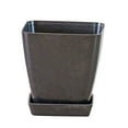 thumbnail image 1 of Nordic Style Square Flowerpot Solid Color Plant Container with Tray Office Decor, 1 of 10