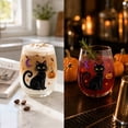 thumbnail image 5 of Hand Painted Stemless Wine Glass, Seasonal Pattern Clear Tumbler, Decorative Glass Drinkware for Home Daily Use and Holiday Party Table Styling, 5 of 6