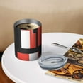 thumbnail image 3 of 12oz Coffee Tumblers Red and Black Modern Art Geometric Stainless Steel Vacuum Insulated Travel Tumbler Coffee Cups Mug with Lid and Straw with Cleaning Brush for Cold & Hot Drinks, 3 of 5