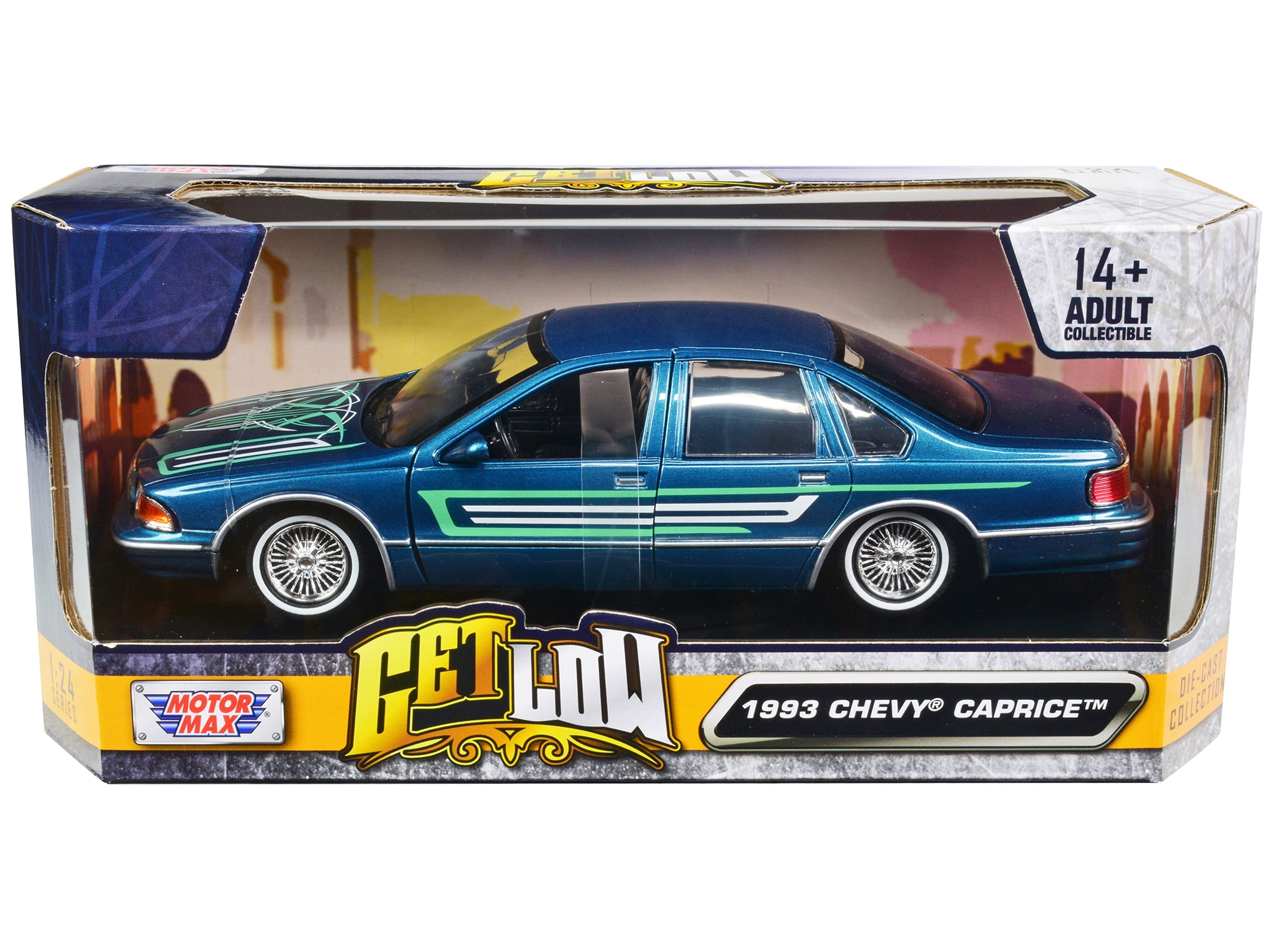 鉄道模型 GREENMAX 31850 Motormax Diecast Toy, 1993 Chevrolet Caprice Lowrider - Get Low