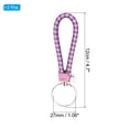 thumbnail image 2 of Uxcell Braided Leather Keychain with Stainless Steel Key Ring Sleeve, PU Woven Wristlet Lanyard, Purple Pink 2 Pack, 2 of 5