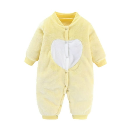 

Qcmgmg Infant Cartoon Embroidery Warm Hooded Winter Long Sleeve Romper