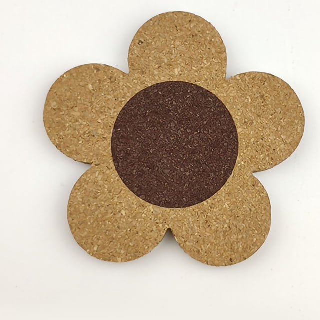 Posavasos de madera con forma de flor Jadeshay para bebidas