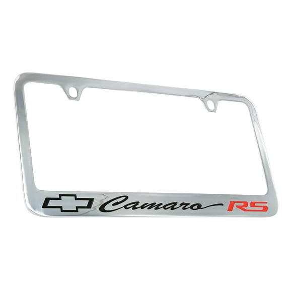 Chevrolet Camaro RS Chrome Plated Metal License Plate Frame Holder