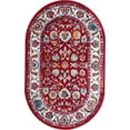 thumbnail image 2 of Rugs.com Aurelia Collection Rug – 5' x 8' Oval Magenta Medium-Pile Rug Perfect For Living Rooms, Large Dining Rooms, Open Floorplans, 2 of 4