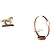 thumbnail image 1 of Figura de caballo en miniatura, escultura de resina, estatua de animal, soporte para botellas de hierro, arte decorativo vintage, ideal para regalar o, 1 of 8