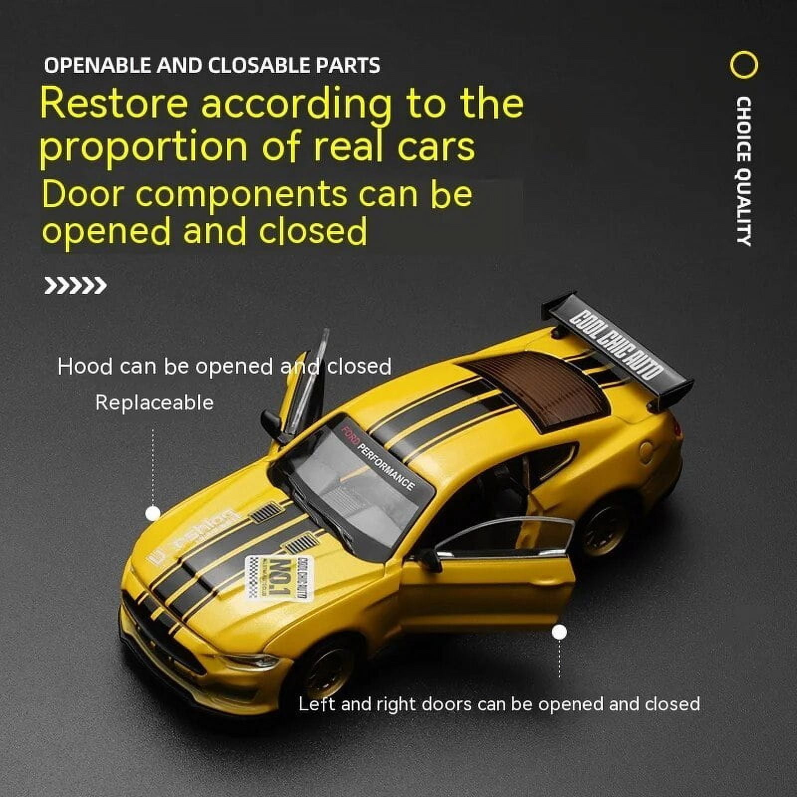 DIY Customizable 1:43 Scale Ford Mustang Alloy Car Model Kit - Unique Racing Car Collectible for Hobbyists & Enthusiasts