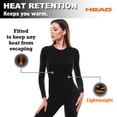 thumbnail image 3 of HEAD Women’s Thermal Underwear Set Insulated Shirt & Long Johns, Black Extra Large 2-Pack, 3 of 7