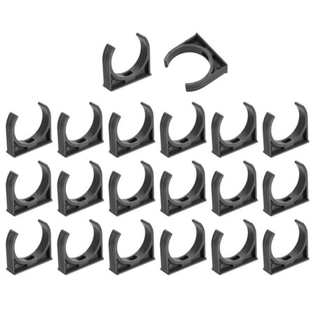 20 Pack Water Pipe Clamps Clips, U-Shaped Tubing Hose Buckles, Irrigation Tube Holder for 50mm OD for TV Trays Tube Hose Hanger Support Tubing, Gray
